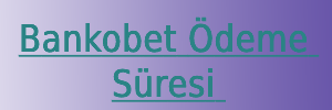 Bankobet Ödeme Süresi